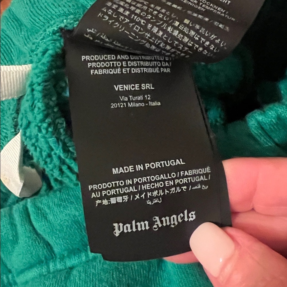 Palm Angels Girls Classic Overlogo Sweatpant, Green size 6 - Picture 9 of 9